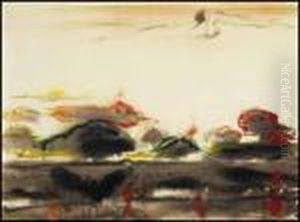 Sunset Across The Lake Ii by David Brown Milne