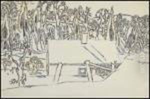Snow Behind Clarke's House, Mount Riga, Ny by David Brown Milne
