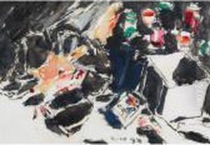 Campfire After Dinner by David Brown Milne