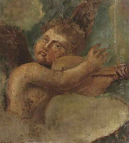 A winged cherub a fragment - view 1
