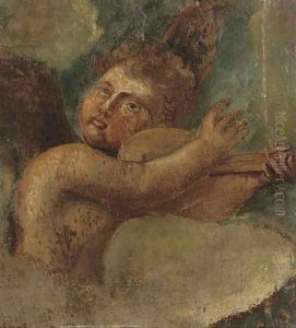 A winged cherub a fragment by Raphael