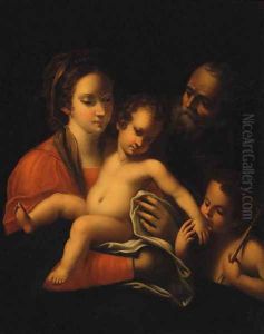 The Holy Family with the Infant Saint John the Baptist 2 by Raphael