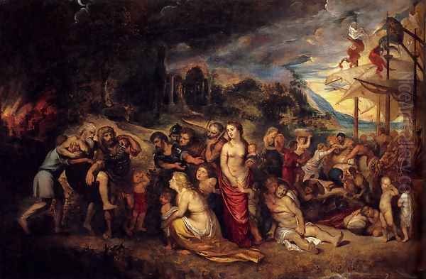 Aeneas And His Family Departing From Troy - view 1