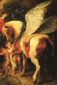 Perseus and Andromeda, detail of Pegasus