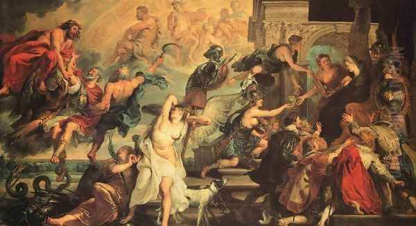 The Apotheosis of Henry IV and the Proclamation of the Regency of Marie de Medicis on May 14, 1610, 1623-25 - view 1