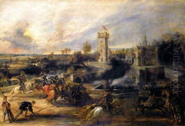 Tournament in front of Castle Steen 1635-37 - view 1