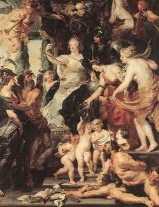 The Happiness of the Regency 1623-25 by (studio of) Rubens, Peter Paul