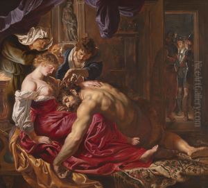 Samson and Delilah c. 1609 by (studio of) Rubens, Peter Paul