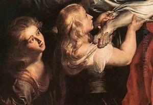 Descent from the Cross (detail) 1612-14 by (studio of) Rubens, Peter Paul