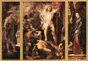 The Resurrection of Christ 1611-12 by (studio of) Rubens, Peter Paul