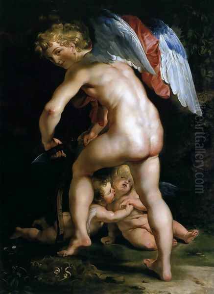 Cupid Making His Bow 1614 - view 1