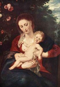 Virgin and Child 1620-24 by (studio of) Rubens, Peter Paul
