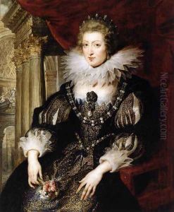 Portrait of Anne of Austria 1621-25 by (studio of) Rubens, Peter Paul