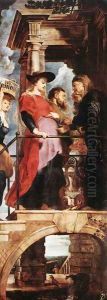 Descent from the Cross (left wing) 1612-14 by (studio of) Rubens, Peter Paul