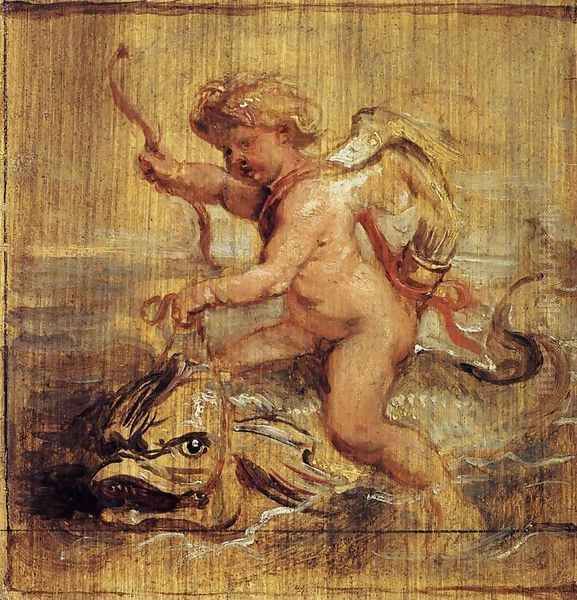 Cupid Riding a Dolphin 1636 - view 1