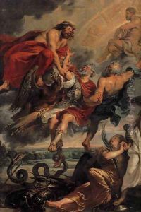The Apotheosis of Henry IV and the Proclamation of the Regency of Marie de Medicis on May 14, 1610 (detail-2) 1623-25 by (studio of) Rubens, Peter Paul