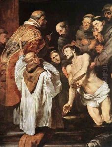 The Last Communion of St Francis 1619 by (studio of) Rubens, Peter Paul