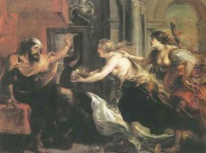 Tereus Confronted with the Head of his Son Itylus 1636-38