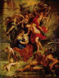 The Birth of Marie de' Medici by (studio of) Rubens, Peter Paul