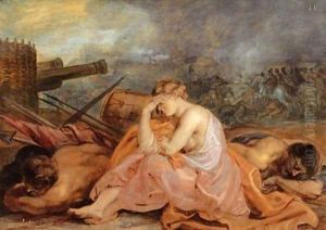 Allegory of war 1628 by (studio of) Rubens, Peter Paul