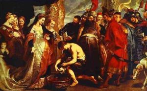 Queen Tomyris before the Head of Cyrus by (studio of) Rubens, Peter Paul