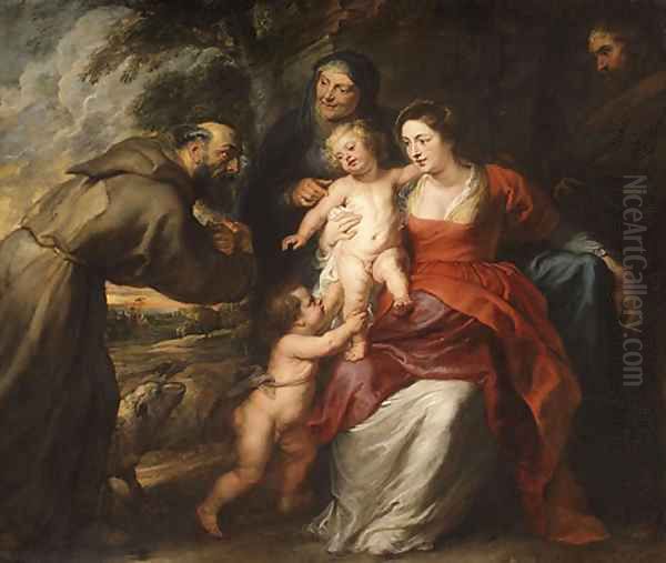 The Holy Family with Saints Francis and Anne and the Infant Saint John the Baptist probably early 1630s - view 1
