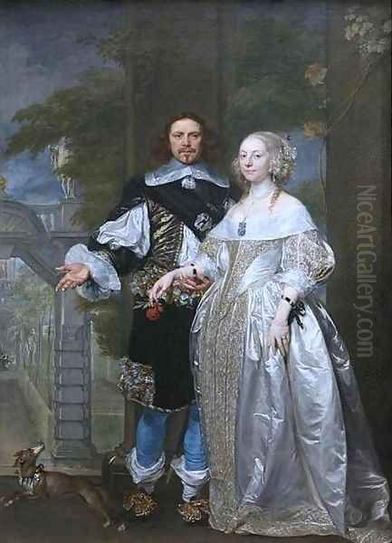 Lord Cavendish with His Wife Margaret in the Garden of Rubens in Antwerp - view 1