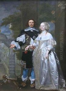 Lord Cavendish with His Wife Margaret in the Garden of Rubens in Antwerp by (studio of) Rubens, Peter Paul