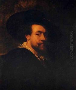 Self-Portrait with a Hat by (studio of) Rubens, Peter Paul