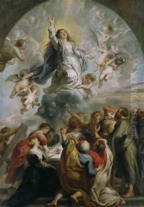The Assumption of the Virgin c 1637 by (studio of) Rubens, Peter Paul