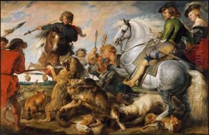 Wolf and Fox Hunt ca 1615
