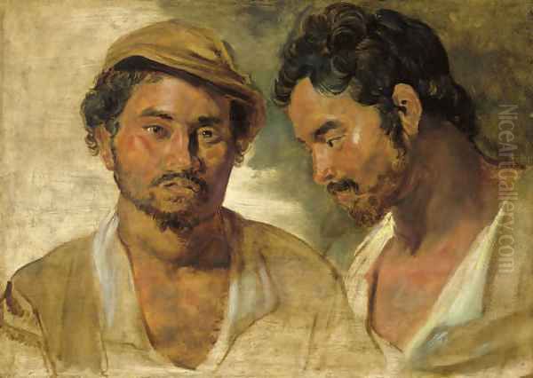 Two studies of a man, head and shoulders - view 1