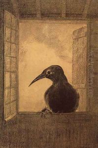 The Raven 1882 by Odilon Redon