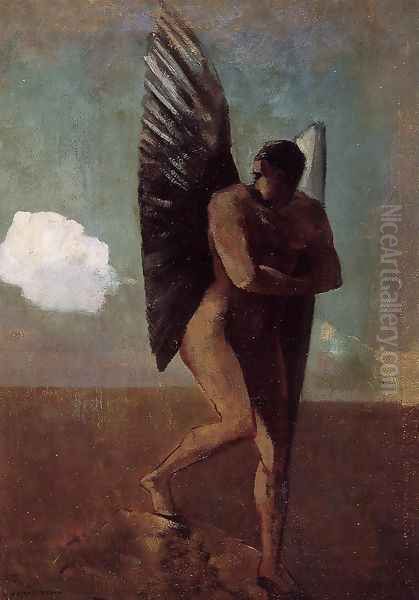 Fallen Angel Looking At At Cloud - view 1