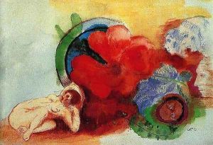 Nude Begonia And Heads by Odilon Redon