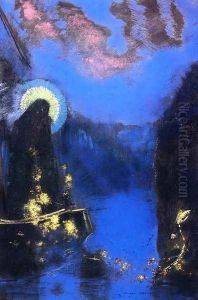 The Boat Aka Virgin With Corona by Odilon Redon