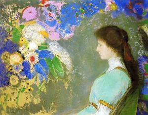 Portrait Of Violette Heyman by Odilon Redon
