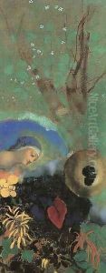 Homage to Leonardo da Vinci 1908 by Odilon Redon