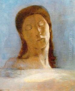 Closed Eyes5 by Odilon Redon
