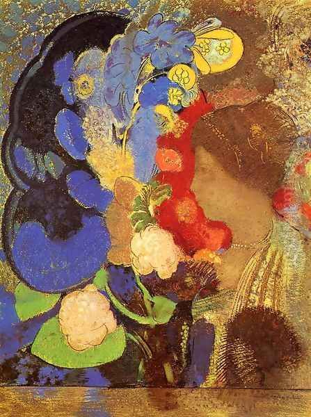 Woman Among The Flowers - view 1