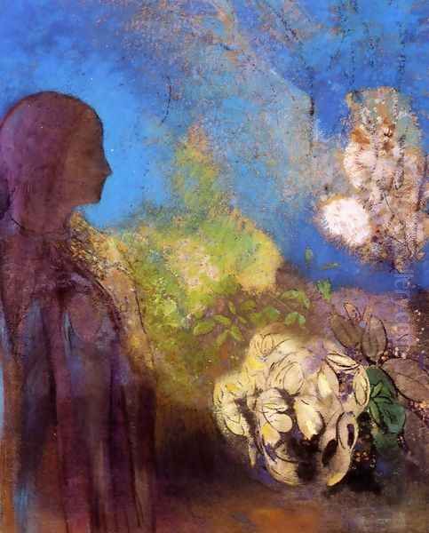 Girl With Chrysanthemums - view 1