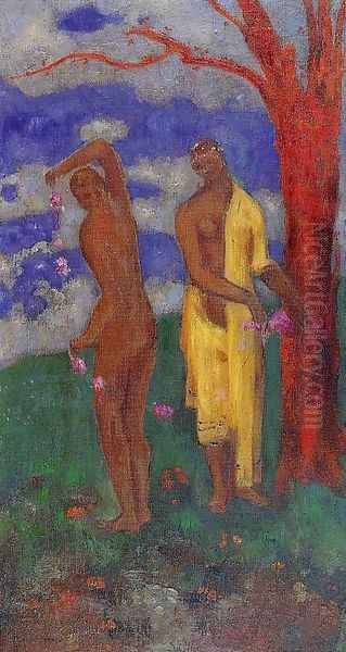 Two Women Under A Red Tree - view 1