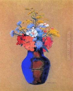 Wild Flowers In A Vase by Odilon Redon