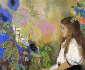 Portrait Of Yseult Fayet by Odilon Redon