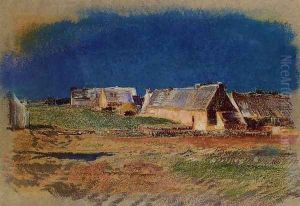 Landscape In Brittany Peyrelebade by Odilon Redon