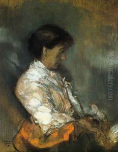 Portrait Of Madame Redon by Odilon Redon