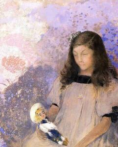 Portrait Of Simone Fayet by Odilon Redon