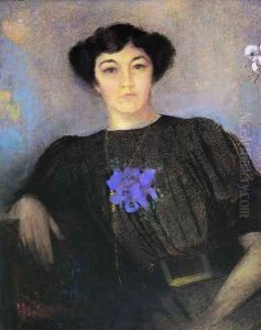 Portrait Of Madame Gustave Fayet by Odilon Redon