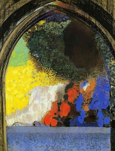 Woman In Profile Under A Gothic Arch - view 1