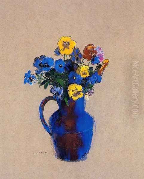Vase Of Flowers Pansies - view 1